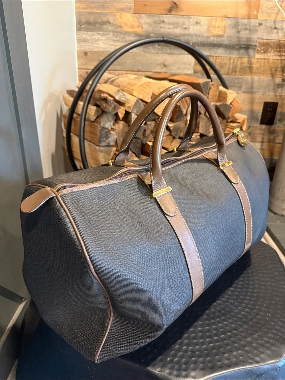 Dunhill Leather Duffel Bag